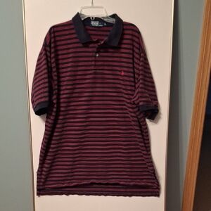 Ralph Lauren Navy and Red Polo Shirt
